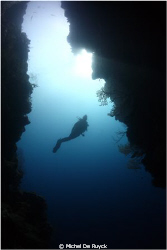 Diver outside the door... by Michel De Ruyck 